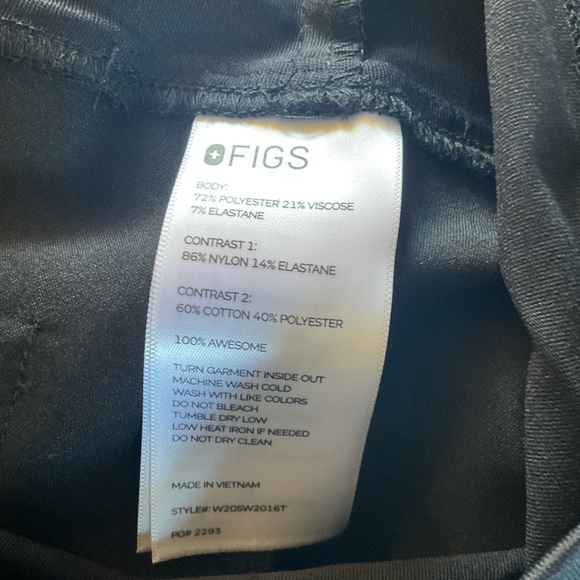 FIGS Womens Tall Zamora Maternity Jogger Scrub Pants Black Size XXST 2XST NWT - Picture 10 of 10